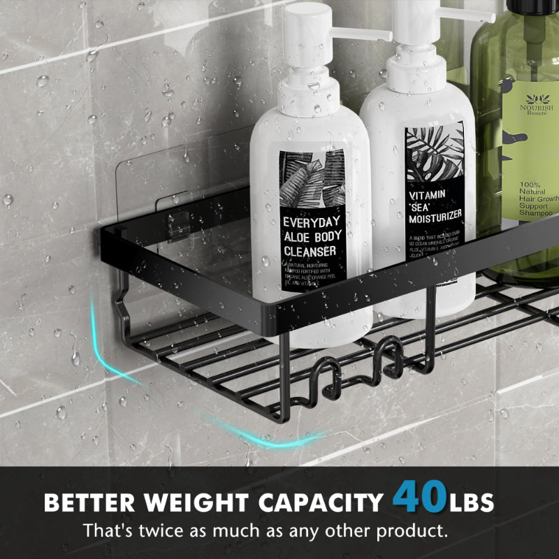 Adhesive Bathroom Shower Organizer Shelf (Pack of 3)