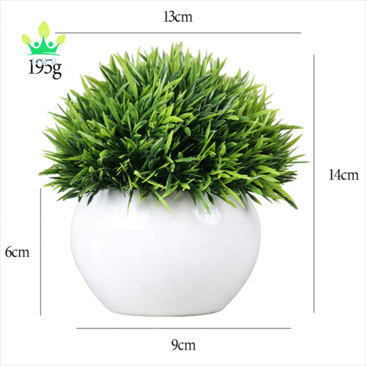 Mini Plastic Artificial Plants Grass in Pot
