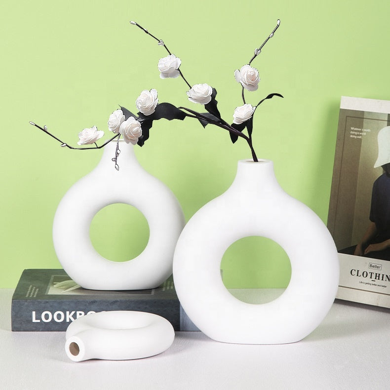 Hollow Donuts Vases Flower Decor
