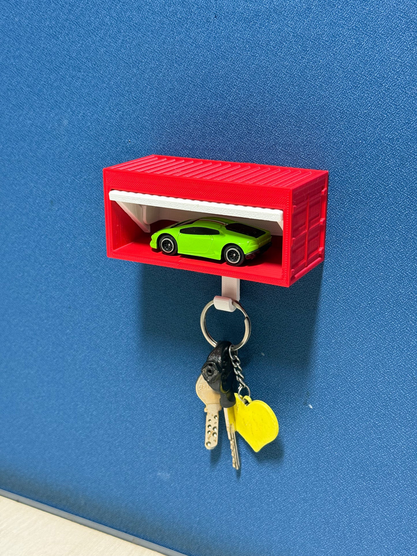 Mini Car Garage Key Holder with Free Toy Car
