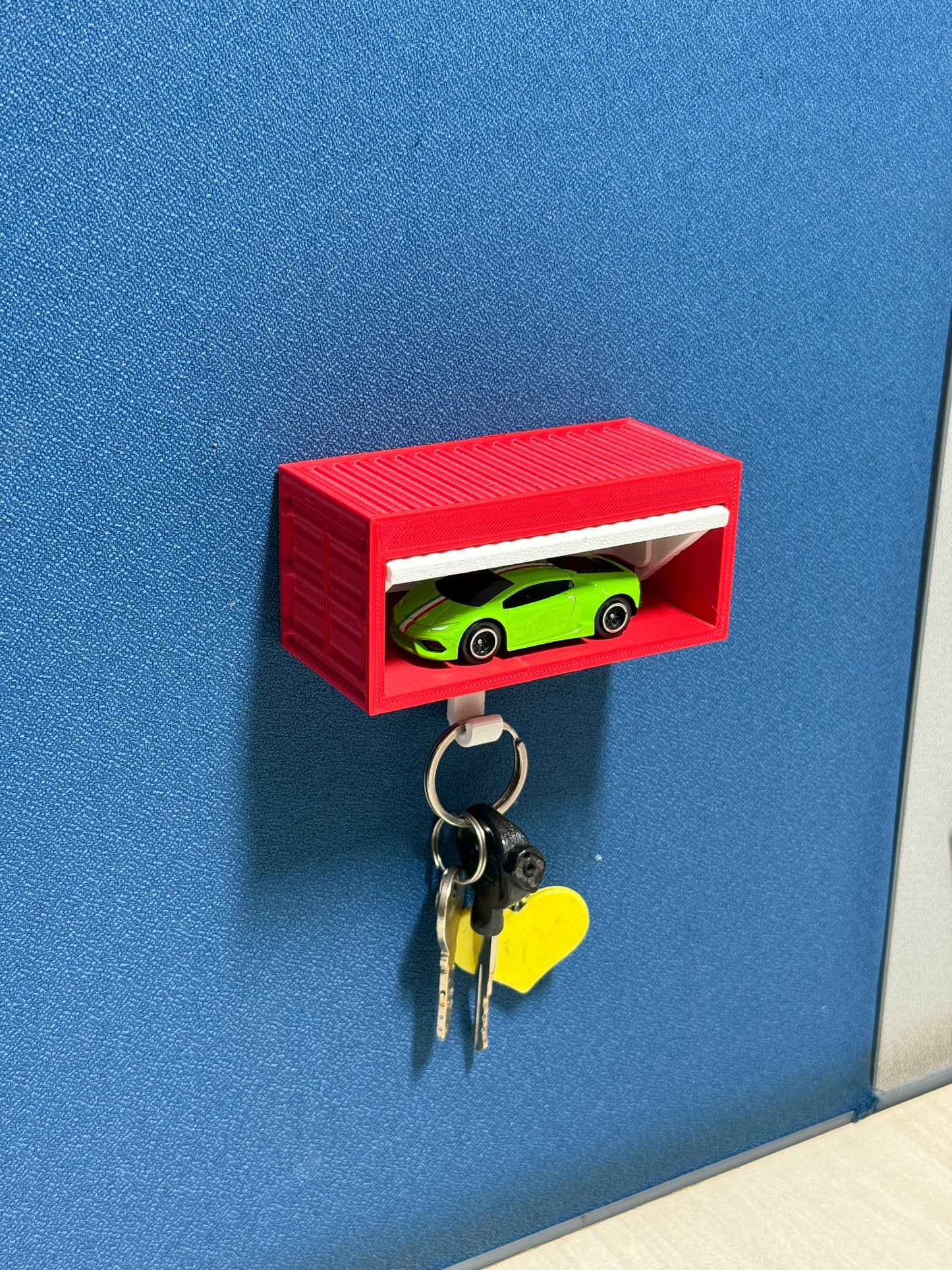 Mini Car Garage Key Holder with Free Toy Car
