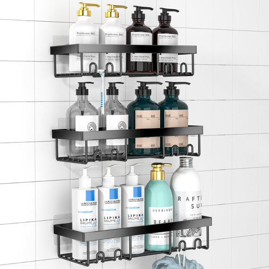 Adhesive Bathroom Shower Organizer Shelf (Pack of 3)