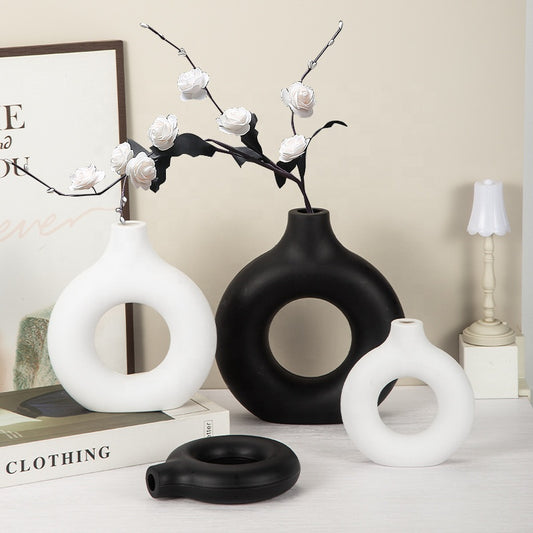Hollow Donuts Vases Flower Decor