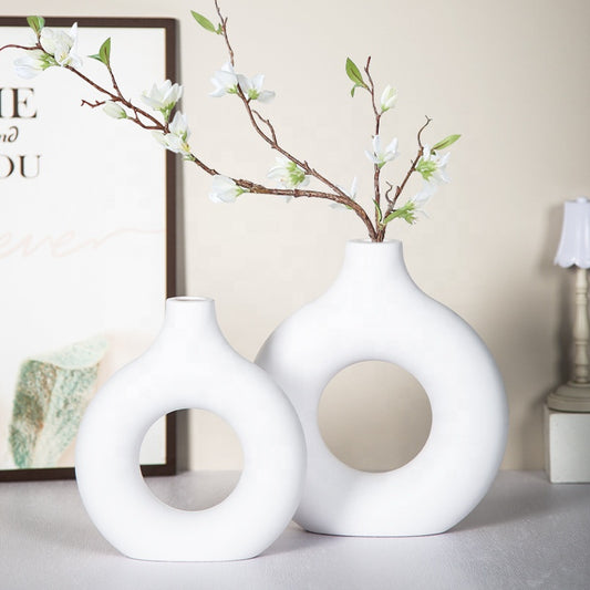 Hollow Donuts Vases Flower Decor