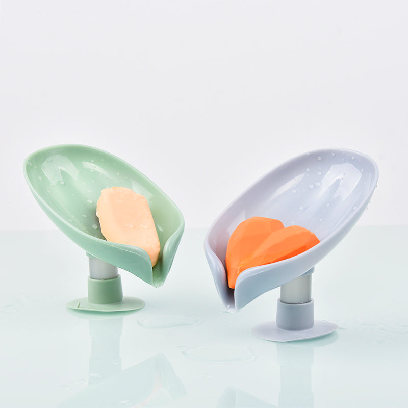 Soap Holder Leaf-Shape Self Draining Dish